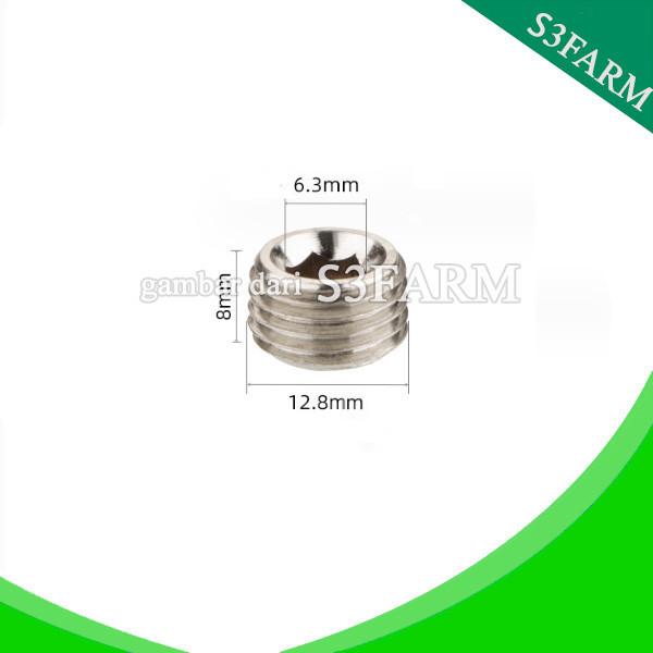 Gambar PLUG 1/4" Baut L Tanam Ukuran  1/4" (m12) Penutup Drat Pneumatic Silencer Stainless Stell Copper Kuningan - 1/4" Stainless dari S3FARMINDONESIA undefined Tokopedia