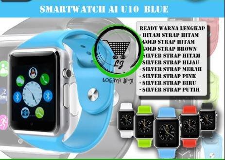 Jam Tangan Casual Wanita Smart Watch A1 U10 Original Biru Blue Hp Ori Vc