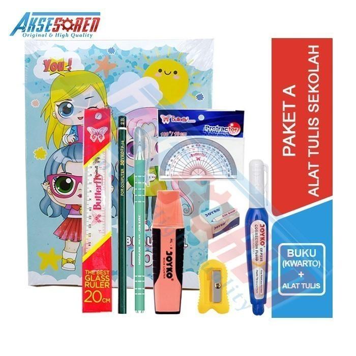 Gambar Paket Perlengkapan 1 Set Alat Tulis Sekolah Anak [TK / SD / SMP / SMA] / Beli Peralatan Sekolah - Paket 1 - Cewek dari Aksesoren undefined Tokopedia