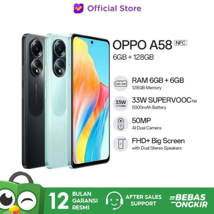 Gambar Oppo A58 8/128 6/128 GB Garansi Resmi Oppo Indonesia Black Green 6 128 8 128 GB - 6/128 Green, Non Bundle dari Digitalisme Store undefined Tokopedia