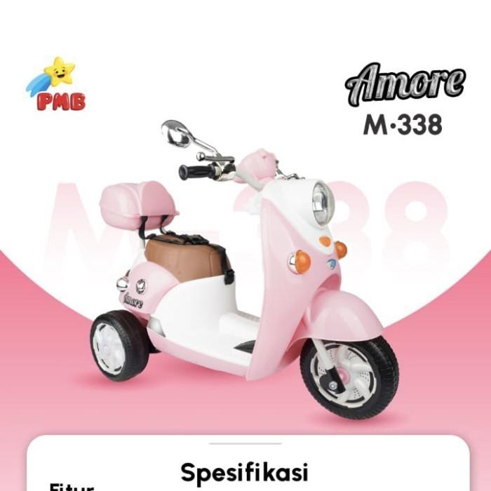 Gambar Motor Aki Mainan Anak Scoopy Pmb M338 Amore Remote Kontrol Control -Gratisongkir - M338Remot Pink dari Distributor Smart IT Product undefined Tokopedia