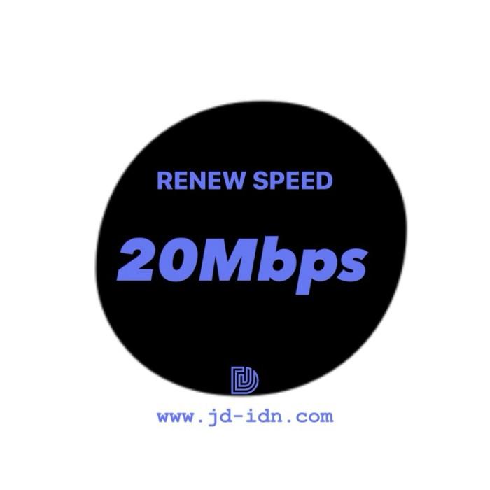 Gambar Speed Rreshment / Renew Speed / Reset Fup Indihome 10,20,30,40,50,100Mbps Terbaru - 20-10 Mbps, 3 Hari dari CLASSICA STOR undefined Tokopedia