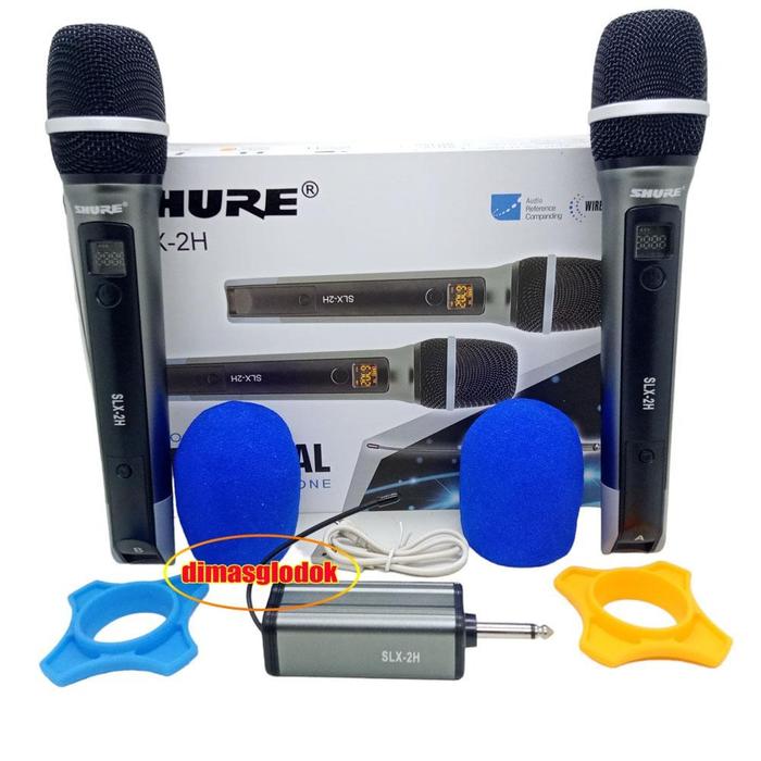 Gambar Mic Wireless SHURE SLX2H Microphone Tanpa Kabel Body Besi SLX-2H Mik Pegang Shure Werles dari A-SOUND undefined Tokopedia