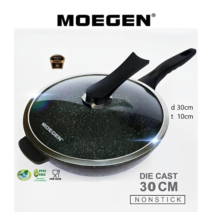Gambar Moegen Germany Color Wok Pan 30 cm Granite Coating Anti Lengket DEEP FRYER Alat Hijau Hitam - Hijau, Tanpa Tutup dari Indo World Trade undefined Tokopedia