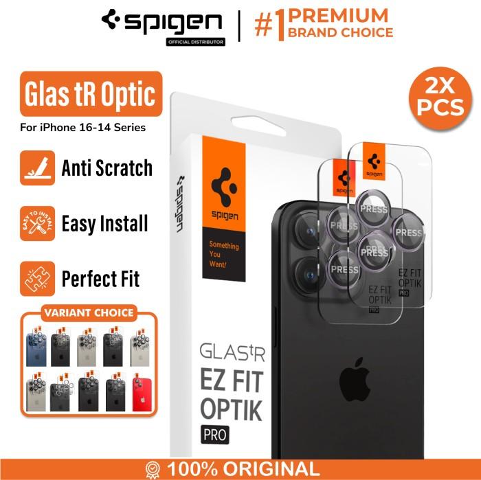 Gambar Pelindung Kamera iPhone 16 15 14 Pro Max Plus Spigen GlastR Optik Pro Camera Lens Protector Anti Scratch Gores Cover - Gold , Pro/ProMax - Purple , Pro/ProMax  dari Quick id store undefined Tokopedia