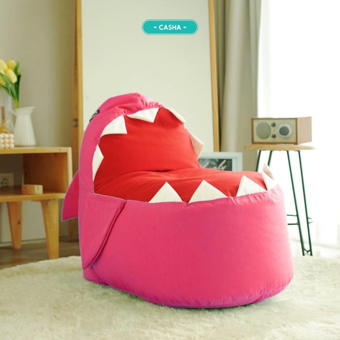 Gambar Casha Shark Bag - Bean Bag Anak - Sofa Anak -Gratisongkir - Pink Fuschia dari Avery Official Shop undefined Tokopedia