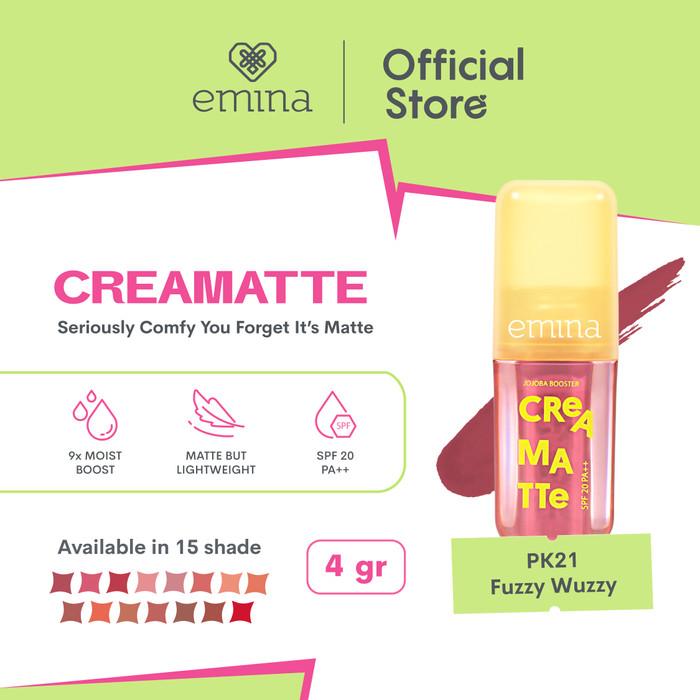 Gambar New! Emina Creamatte 4 G - Comfy Matte 9X Moist Boost Pasti Ori - 02 Fuzzy Wuzzy dari Melasyah undefined Tokopedia