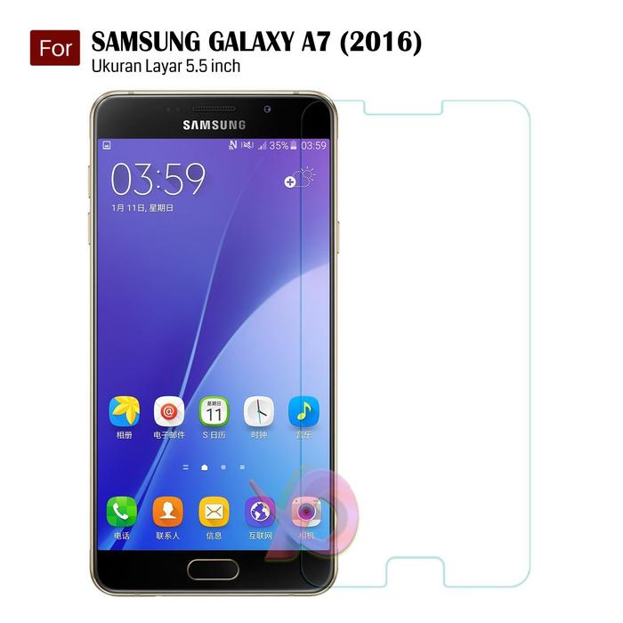 Gambar Tempered Glass Samsung Galaxy A7 (2016) / A710 / 4G LTE / Duos | Anti Gores Premium 9H Screen Protector * dari TOKO BU SAIJAH undefined Tokopedia