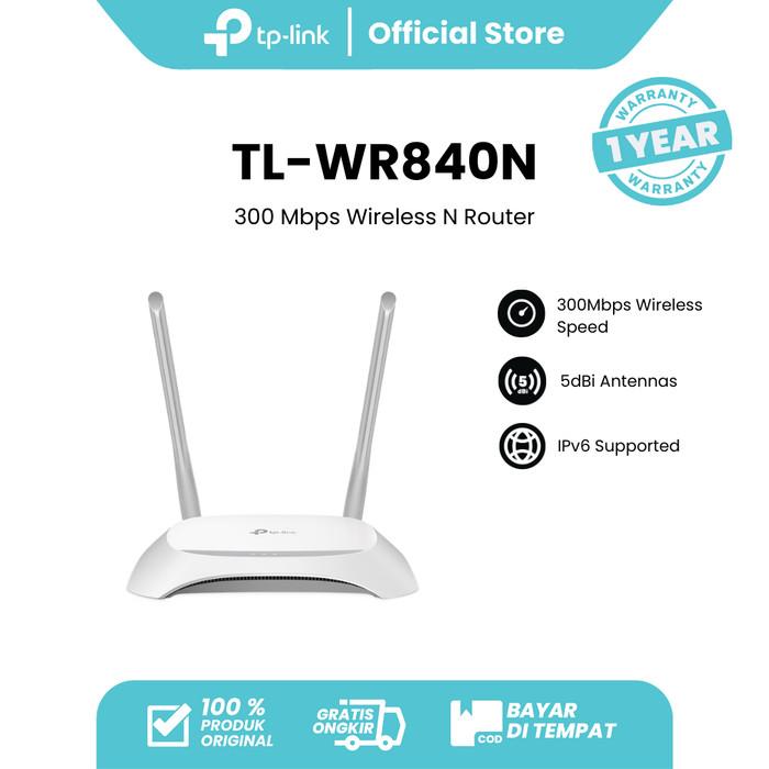 Gambar (OSS) TP-Link router TL-WR840N 300Mbps Wireless N Router 2 Antenna wifi Tp-link tl840n 300Mbps Wifi Router TPLINK WR840N Wireless N Speed tl 840N WR 840N tplink 840n tplink wr840n bekas wr840n tp link antena v6.20 router wifi murah tp link tl wr840n - TL-WR840N dari OSS Tech undefined Tokopedia