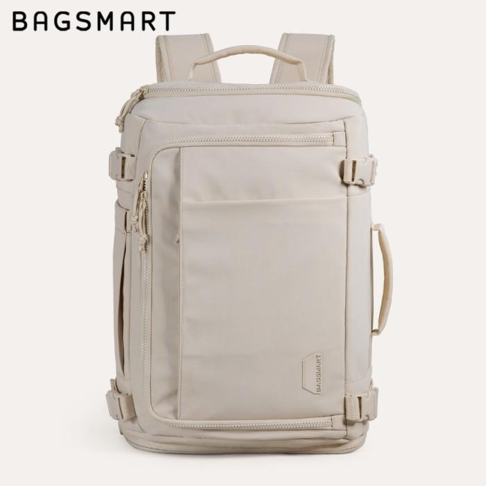 Gambar BAGSMART Travel Backpack Tas 15.6Inch Laptop 28L-35L Waterproof Carry On Daypack Travel Duffel Bag - Beige dari Mom Athya undefined Tokopedia