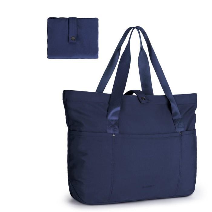 Gambar BAGSMART Tas Wanita Tote Bag Foldable Tote Bag With Zipper Large Shoulder Bag Handbag for Travel Original Limited Stock - Blue dari Mom Athya undefined Tokopedia