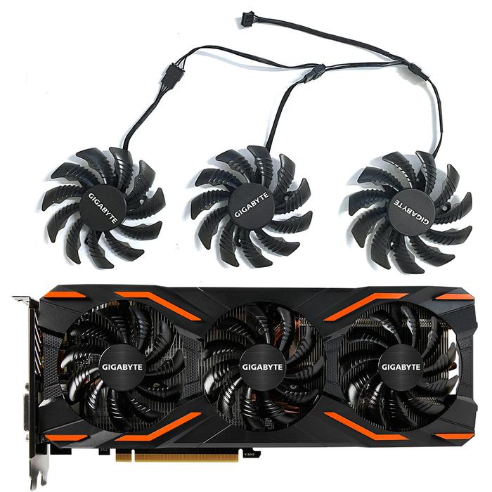 Jual T128010SU 75MM 4Pin DC 12V Cooling Fan for Gigabyte Gtx