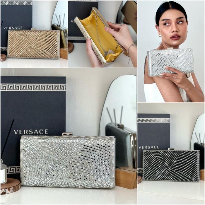 Gambar LeniaStoreId Tas Pesta Wanita 7 / Tas Kondangan / Clutch Bag Cewek Cantik Dompet Wisuda Lamaran Nikahan Wedding Bridesmaid Slingbag Handbag Import Selempang Jinjing Mewah Cantik Elegan Murah Premium Branded Terbaru Fashion Batam Kekinian Berkualitas - A06-901, Hitam dari Leniastore.id undefined Tokopedia