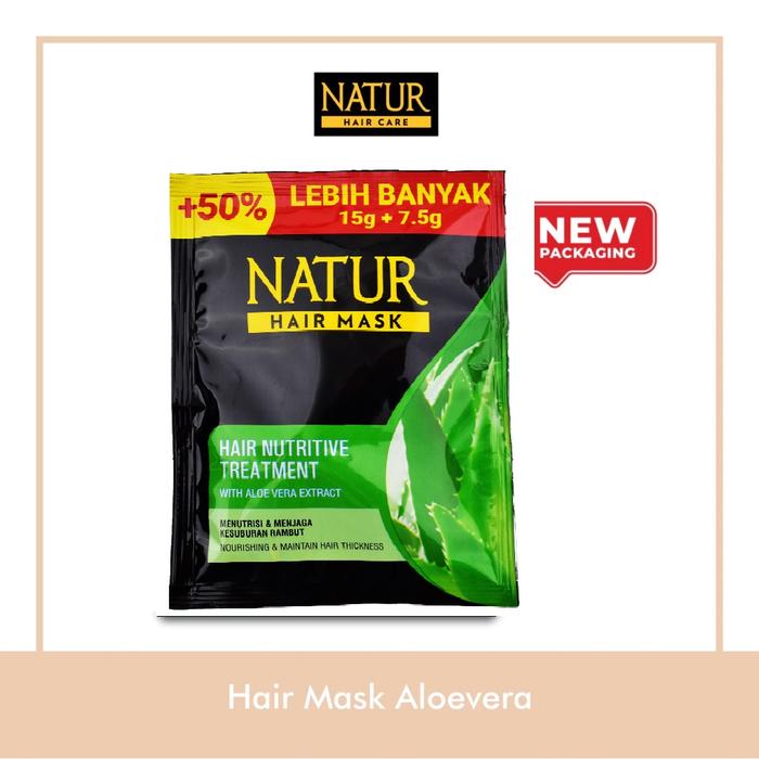 Gambar NATUR Hair Mask with Vitamin E Sachet 15gr - Masker Rambut SATUAN - Aloe Vera dari SUKCESO Official undefined Tokopedia