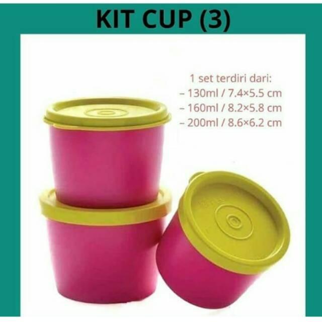 Gambar Tupperware Kit Cup Set 3Pcs Terbaru dari starlight offical undefined Tokopedia