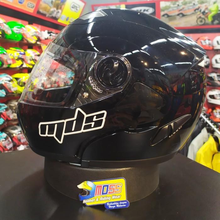 Gambar Helm MDS Pro Rider Modular Solid Black | Flip up | Double Visor - L dari MOSS Motoshop undefined Tokopedia