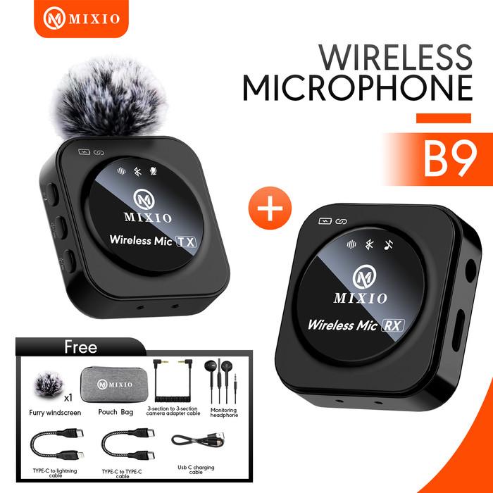 Gambar Mixio B9 B10 Wireless Microphone Mic Wireless Live Clip On Hp Camera Terbaru - B9 dari zenajaya store undefined Tokopedia