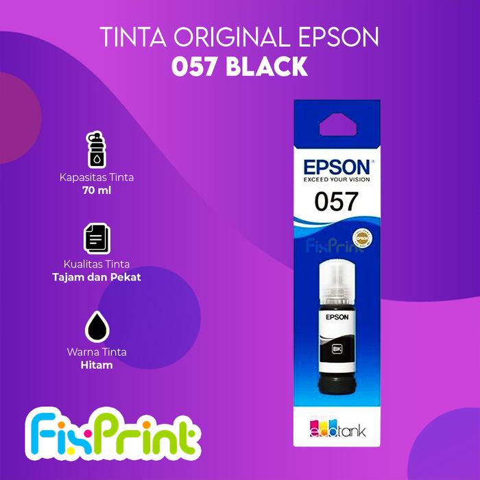 Gambar Tinta Epson 057 T09D Printer L8050 l18050 BK Cyan Magenta Yellow LC LM - Black Box dari FixPrint Indonesia undefined Tokopedia