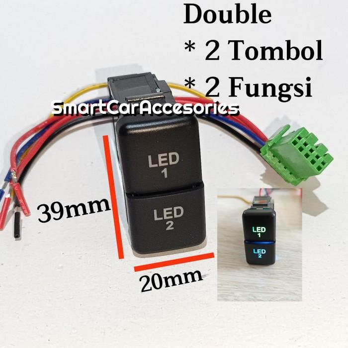 Gambar Switch Saklar Tombol Lampu Kabut Foglamp Drl Projie Double 2 Fungsi Terbaru - Besar 20x39 dari nadiajaya store undefined Tokopedia