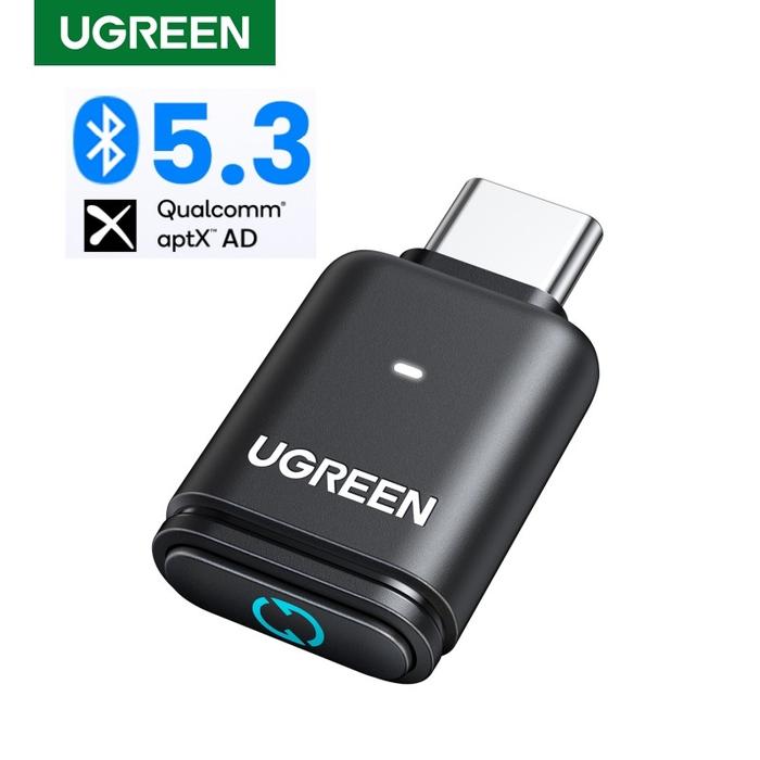 Gambar UGREEN USB C Type-C Bluetooth 5.3 Transmitter aptX HD AD Audio Adapter for PC PS5 PS4 Nintendo Switch Headset Speaker Mic dari AinWare undefined Tokopedia