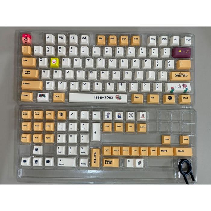 Bro Key Keyboards Jual Super Mario Bros keycap PBT Dyesub profil Cherry 124key mechanical ...