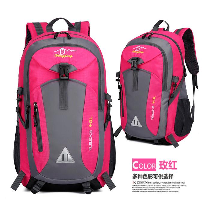 Gambar LH81 HongJing Backpack Travel Hiking Camping Bag / Tas Ransel TKM - Merah Muda dari tkm online store undefined Tokopedia