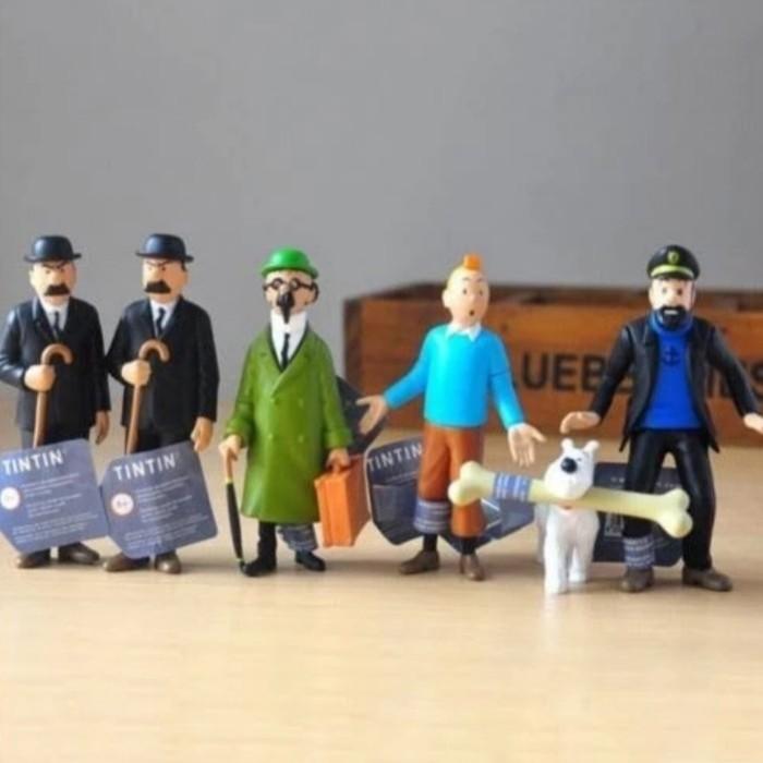 Gambar Action Figure The Adventure of Tintin / Tin Tin Family set isi 6 - set isi 6-B dari tokopedia172 undefined Tokopedia