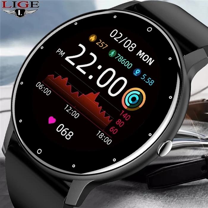 Terbaru Lige 2021 New Smart Watch Men Full Touch Screen Sport Fitness Watch  Ip67 Waterproof Bluetoo