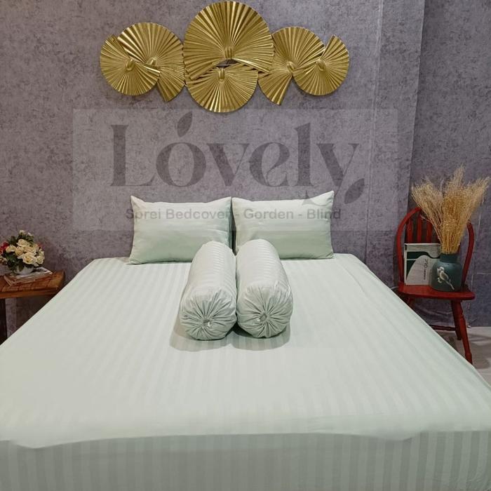 Gambar Sprei Set mikro tensel MT Motif salur Microtencel Hotel series 5 dari fairy place undefined Tokopedia