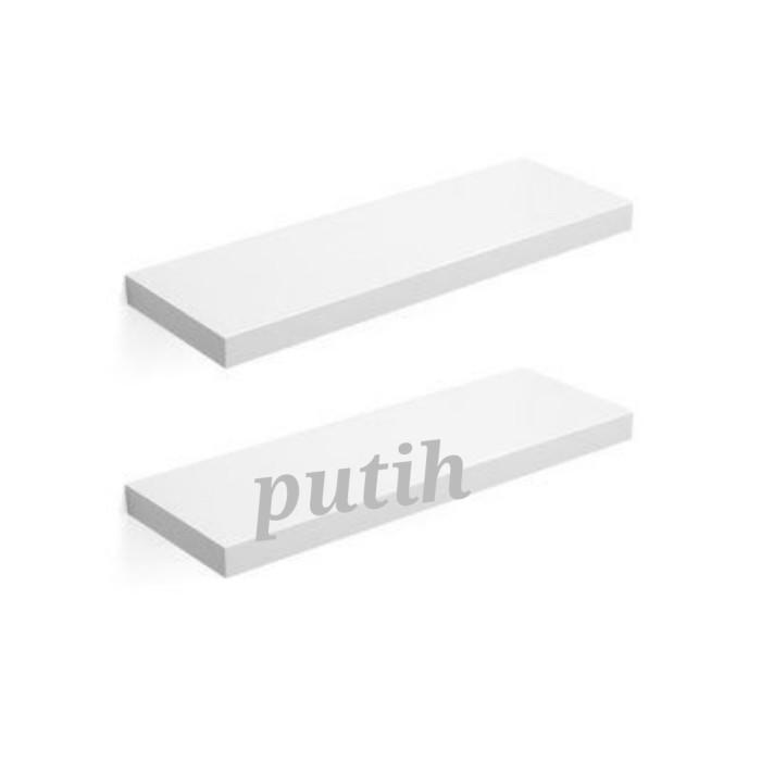 Gambar (60X20X4Cm) Rak Ambalan Dinding Gantung Kayu Minimalis Terbaru - Putih dari lazuardijaya store undefined Tokopedia