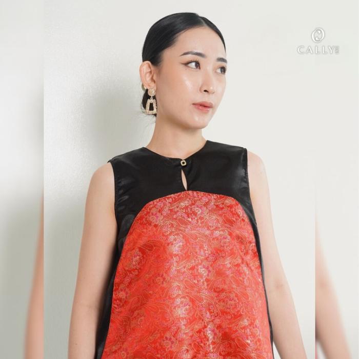 Gambar CALLY.INC | Setelan Imlek Wanita Setelan Wanita Kekinian Couple Set Ibu Anak Perempuan Atasan Tanpa Lengan Korea Celana Panjang Wanita One Set Celana Wanita Kekinian Cheongsam Set Wanita Merah Loose Pants Black Size S-XL Xi Top & Pants Adult - TOP-BLACK GOLD, XL dari CALLY INC undefined Tokopedia