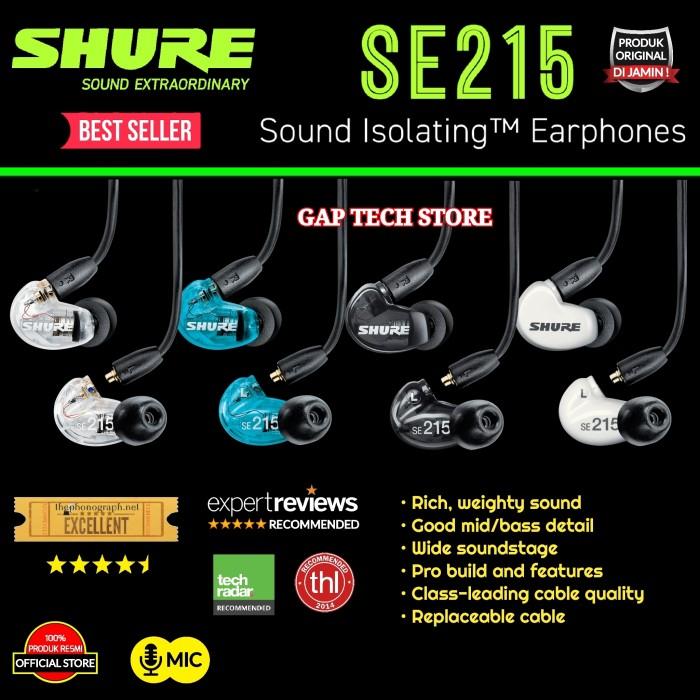 Gambar Shure SE215 / SE 215 Sound Isolating Earphones Original dari XtreStore undefined Tokopedia