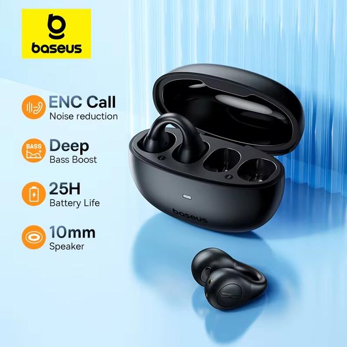Jual Baseus AirGo AS01 Wireless Headphones Ear clip Earphones