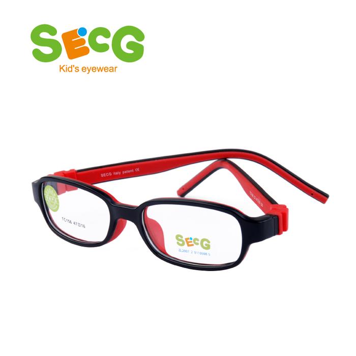 Flexible Child Eye Glasses Jual SECG Square Detachable Soft Kids