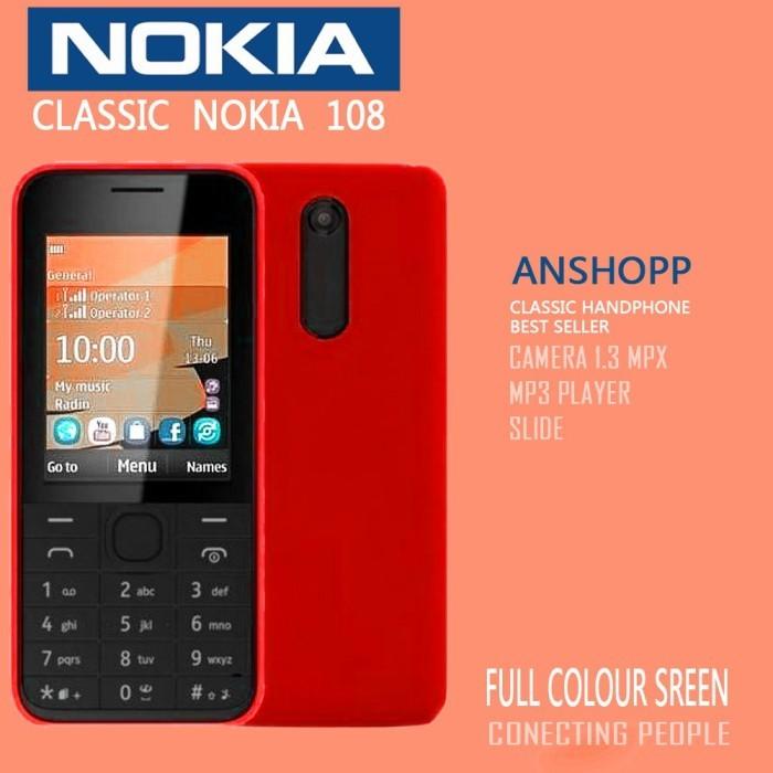 Gambar [TERMURAH] NOKIA 108 DUAL SIM GSM HP MOBILE PHONE HP JADUL ORIGINAL - Hitam dari Otomotifku1 undefined Tokopedia