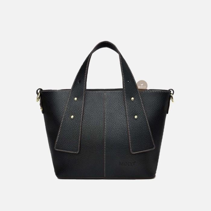 Gambar Sienna Bag - MOCO Muda Fashion Tas Jinjing Serbaguna Wanita Hand Bag dengan Selempang Model Terbaru 6818 - Black dari MOCO Muda undefined Tokopedia