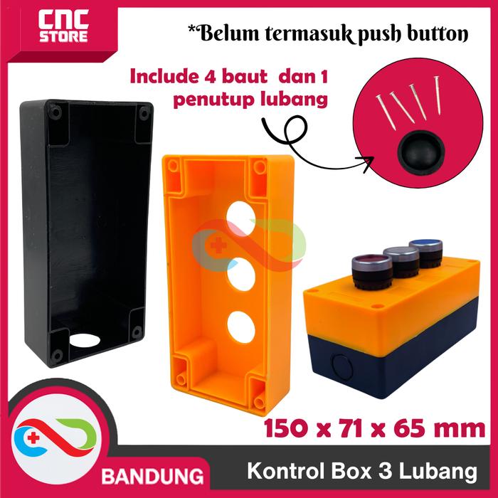 Gambar Kontrol Box Push Button Control Box Kotak Tombol Emergency tombol KONTROL 22mm 1, 2, 3, dan 4 Lubang - 3 LUBANG dari CNC STORE BANDUNG undefined Tokopedia