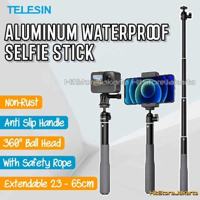 Jual Telesin Aluminium Waterproof Selfie Stick For GoPro Insta360
