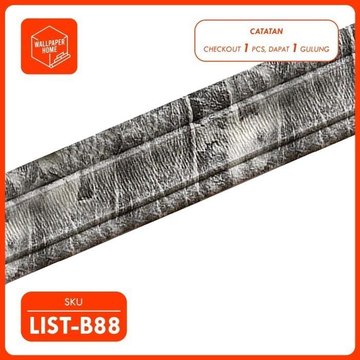 Gambar Wall Border List Foam 3D - 2.3 Meter x 8 CM, Anti Air & Anti Noda, XPE Foam, 1 PCS - LIST-B88 dari Wallpaper Home_NEW undefined Tokopedia