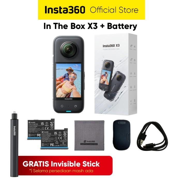Gambar Insta360 Paket Bundling X3 Action Camera 360° Waterproof - X3 + Battery dari Insta360 Indonesia undefined Tokopedia