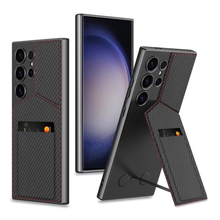 Gambar Case Samsung Galaxy S25 Ultra Plus GKK Rotator Leather Wallet Card Bag with Card Holder Kickstand - Carbon, S25 Ultra dari Primary Cares Official undefined Tokopedia