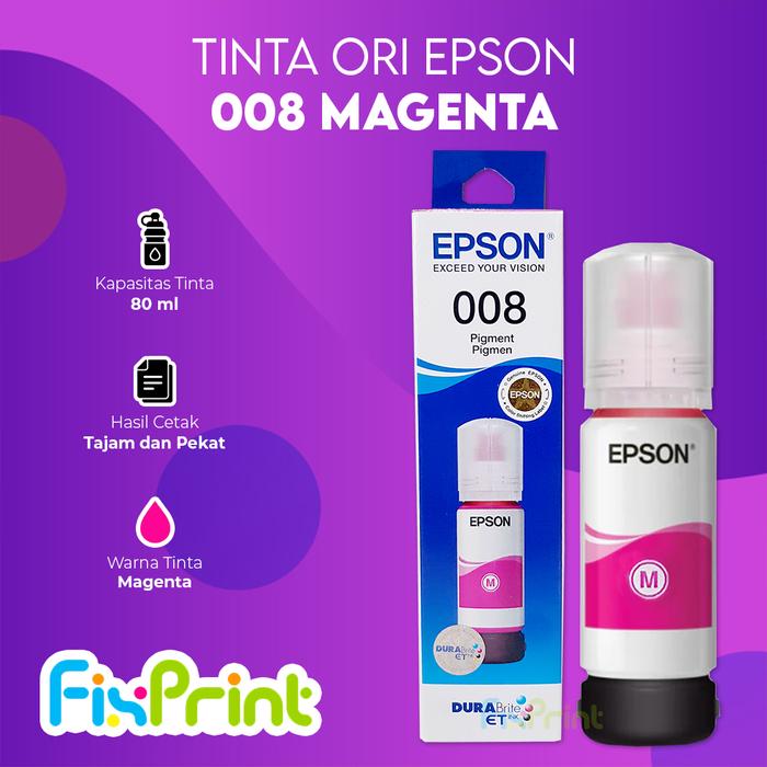 Gambar Tinta Epson 008 Printer L6460 L6490 L6550 L6580 L15150 L15160 L15180 - Magenta dari FixPrint Indonesia undefined Tokopedia