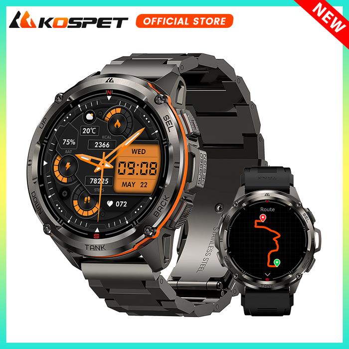 Best 2024 Original Kospet Tank T3 Ultra Gps Smart Watch Men Smartwatch  470mah Digital Fitness Amoled