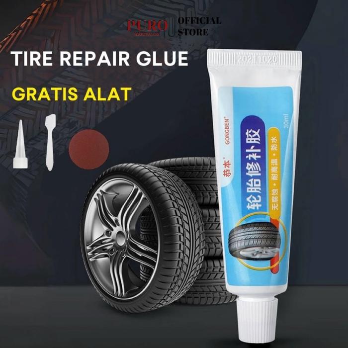 Gambar 30ML Lem Karet Tambal Ban Perbaikan Ban Mobil Motor Anti Bocor Kit dari Puro Hardware Store undefined Tokopedia
