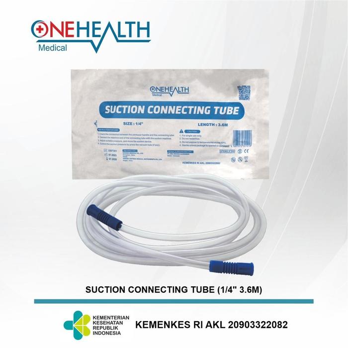 Gambar Onehealth Suction Connecting Tube Steril Selang Penyambung Konektor 1/4 Inci - satuan/PCS - 1/4 3.6 M dari Onehealth Indonesia Kab. Tangerang Tokopedia
