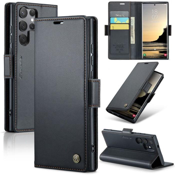 Gambar Case Samsung Galaxy S25 Ultra Plus CASEME 023 Retro PU Leather Wallet with RFID Blocking Card Holder - Black, S25 Ultra dari Primary Cares Official undefined Tokopedia