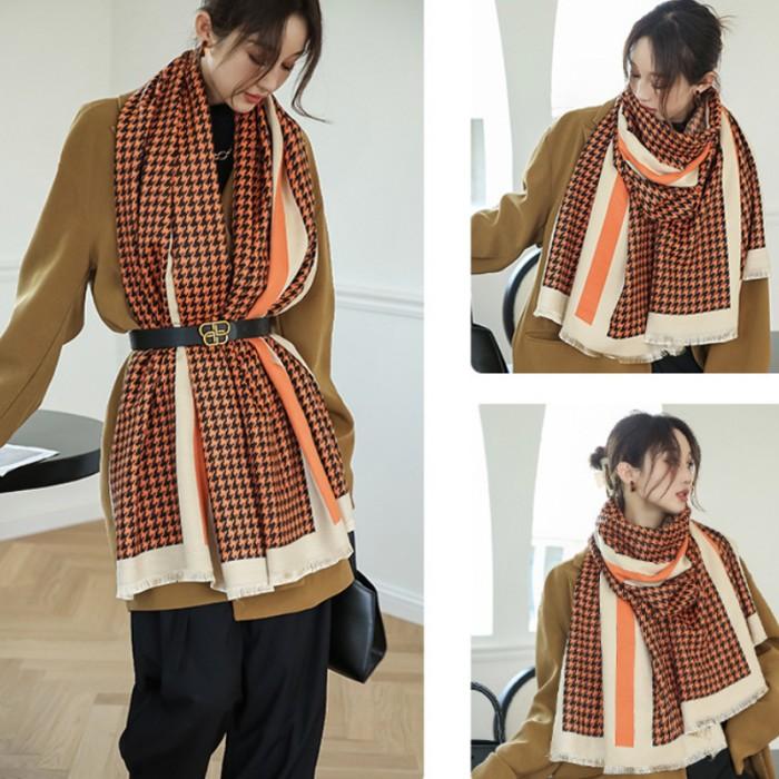 Gambar Glamour Girls Store - Syal "Chiara" 60 X 180 Bahan High Grade Cashmere Immitation - Orange dari Glamour Girls Store undefined Tokopedia