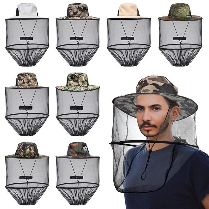 Gambar Fashion Unisex Foldable Mosquito Hat With Hidden Net Mesh Repellent Insect Bee Protection Casual Outdoor Sunscreen Fishing Cap dari Vierra fani undefined Tokopedia