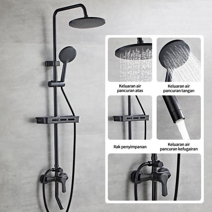 Gambar Shower Kamar Mandi Set (4 in 1) Dengan Sprayer Faucet Sprayer TERLARIS/TERMURAH/TERPOPULER - bulat-3 in 1 dari thomstore-1 undefined Tokopedia