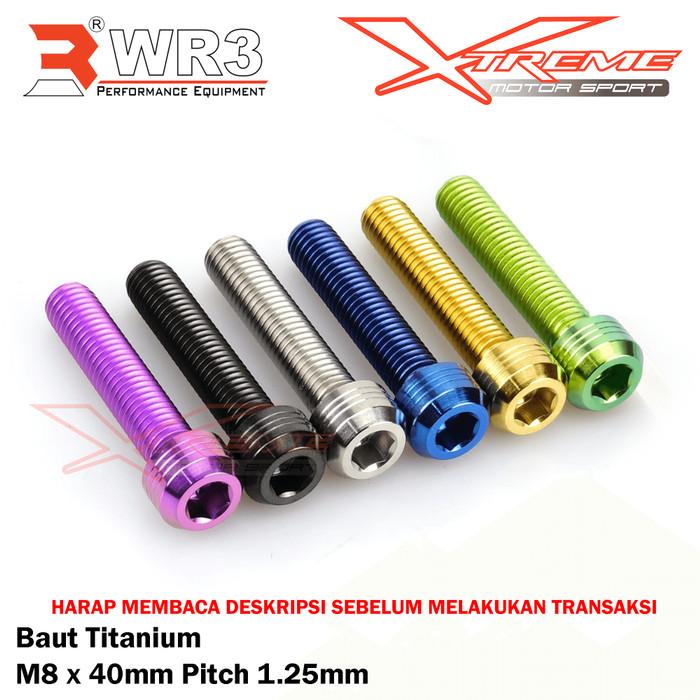 Gambar Baut Kaliper Titanium WR3 Untuk Breket Brembo Depan dan Belakang Uk. M8 Baut 12 Kunci L6 / M10 Baut 14 Kunci L8 Universal - M8x40mm, Blue dari VerlenStorer undefined Tokopedia